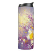 Impressionist Daffodil Floral Lila Personalisiert Thermosbecher (Nach links gedreht)