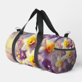 Impressionist Daffodin Lila Gelbe Kunst Duffle Bag (Rechte Ecke)