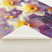 Impressionist Daffodin Lila Gelbe Kunst Sherpadecke (3/4)