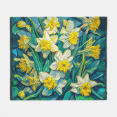 Impressionist Daffodis Fleecedecke (Vorderseite (Horizontal))