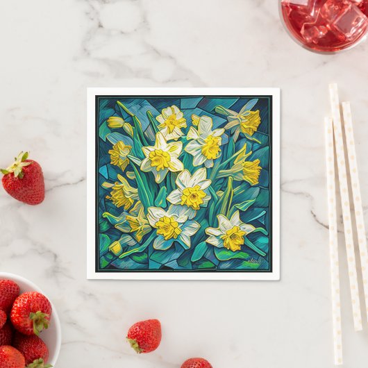 Impressionist Daffodis Serviette (Beispiel)
