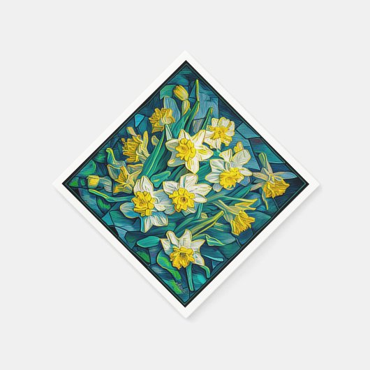 Impressionist Daffodis Serviette (Ecke)