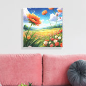 Impressionist Dream Field Leinwanddruck (Insitu (Wohnzimmer))