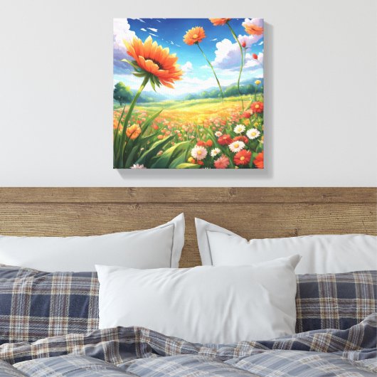 Impressionist Dream Field Leinwanddruck (Insitu (Schlafzimmer))