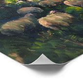 Impressionist Flock der Schaflandschaft Malerei Poster (Ecke)