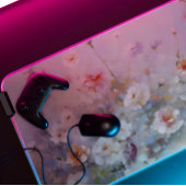 Impressionist florale Kunst - Lebhafte Gartenblume Schreibtischunterlage