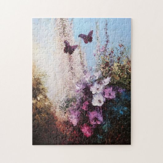 Impressionist Florals und Schmetterlinge Puzzle (Vertikal)