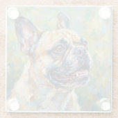 Impressionist French Bulldog Art Coaster Glasuntersetzer (Rückseite)