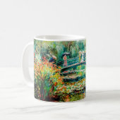 Impressionist Garden Art Mug Bridge Over Pond Kaffeetasse (Vorderseite Links)