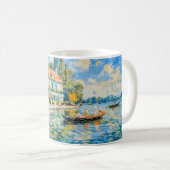 Impressionist Garden Art Mug Lakeside House with B Kaffeetasse (VorderseiteRechts)