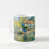 Impressionist Garden Art Mug Lakeside House with B Kaffeetasse (Vorderseite Links)
