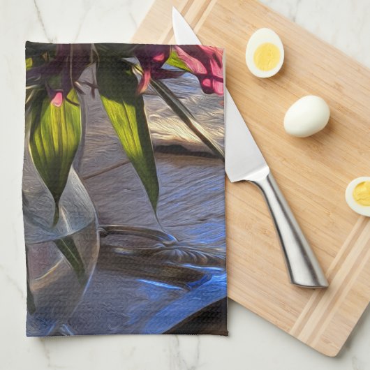 Impressionist Geschirrtuch (Viertel Falte)