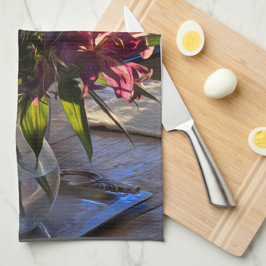 Impressionist Geschirrtuch (Viertel Falte)