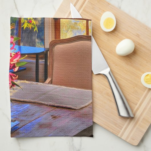 Impressionist Geschirrtuch (Viertel Falte)