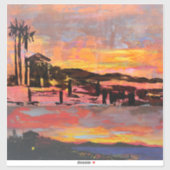 Impressionist, gleiche Ansicht, doheny Morgengraue Aufkleber (Blatt)