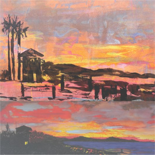 Impressionist, gleiche Ansicht, doheny Morgengraue Aufkleber (Vorderseite)