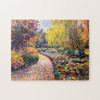 Impressionist Herbstgartenmalerei Puzzle