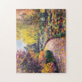 Impressionist Herbstgartenmalerei Puzzle (Vertikal)