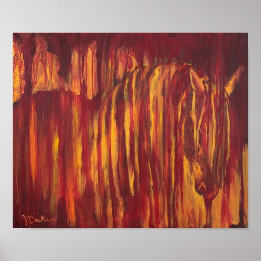 Impressionist Horse Painting Poster (Vorne)