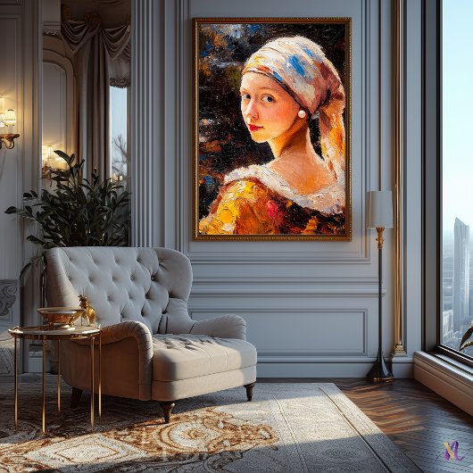 Impressionist Inspiriert Girl mit Perle Poster