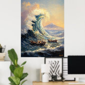 Impressionist Inspiriert Great Wave Poster (Heimbüro)