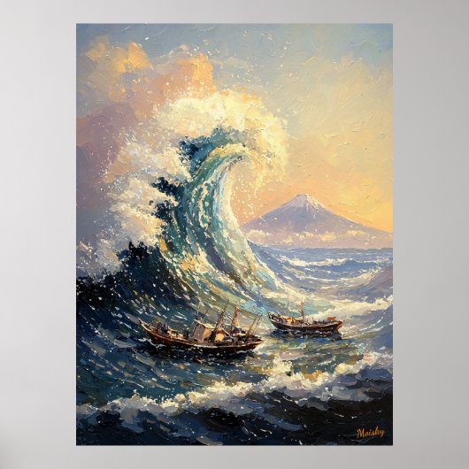 Impressionist Inspiriert Great Wave Poster (Vorne)