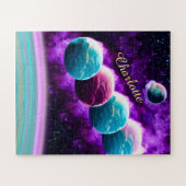Impressionist kosmischer Phantastischer Lila Unive Puzzle (Horizontal)