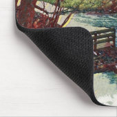 Impressionist Lakeside Bench at Willow Hall Dam Mousepad (Ecke)