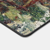 Impressionist Lakeside Bench at Willow Hall Dam Schreibtischunterlage (Ecke)