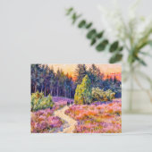 Impressionist Landscape of the Lueneburg Heath at  Postkarte (Stehend Vorderseite)