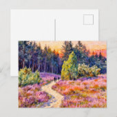 Impressionist Landscape of the Lueneburg Heath at  Postkarte (Vorne/Hinten)