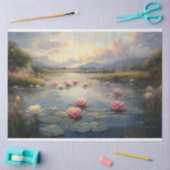 Impressionist Lily Pads on Pond Decoupage Seidenpapier (Basteln)