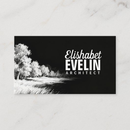 Impressionist Lines - Landscape 543 Visitenkarte (Vorderseite)