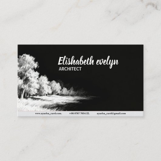 Impressionist Lines - Landscape g432 Visitenkarte (Vorderseite)