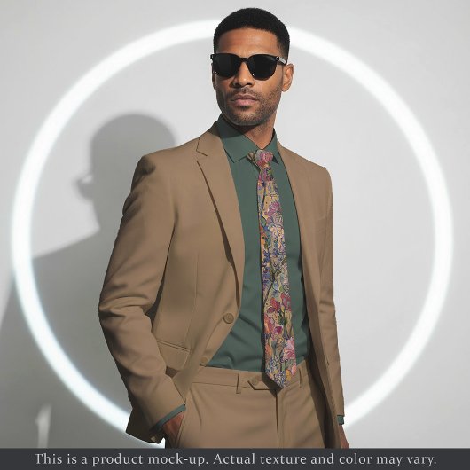 Impressionist Meadow Floral Necktie Krawatte