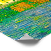 Impressionist Mediterranean Village by the Sea Poster (Ecke)