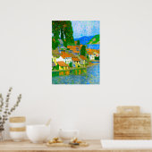 Impressionist Mediterranean Village by the Sea Poster (Küche)