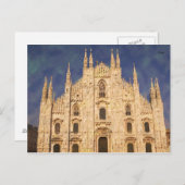 Impressionist Milano Duomo Postkarte (Vorne/Hinten)