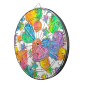 Impressionist Pastel Valentine Hearts Dartscheibe (Vorderseite rechts)