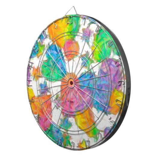 Impressionist Pastel Valentine Hearts Dartscheibe (Vorderseite rechts)