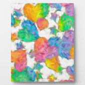 Impressionist Pastel Valentine Hearts Fotoplatte (Vorderseite)