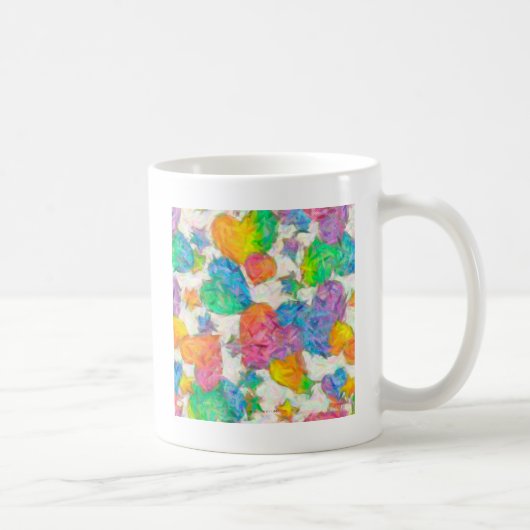 Impressionist Pastel Valentine Hearts Kaffeetasse (Rechts)