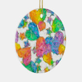 Impressionist Pastel Valentine Hearts Keramik Ornament (Rechts)