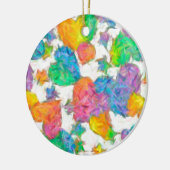 Impressionist Pastel Valentine Hearts Keramik Ornament (Links)
