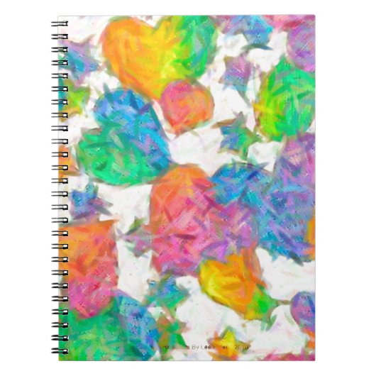 Impressionist Pastel Valentine Hearts Notizblock (Vorderseite)