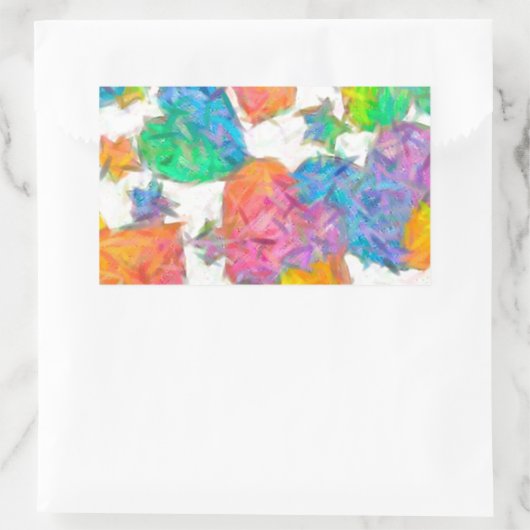 Impressionist Pastel Valentine Hearts Rechteckiger Aufkleber (Tasche)