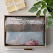 Impressionist Pink Blume Blue Vase Decoupage Seidenpapier (Geschenk)