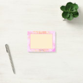 Impressionist Pink Rose Individuelle Name Post-it Klebezettel (Büro)