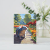 Impressionist Rattenart Postkarte (Stehend Vorderseite)