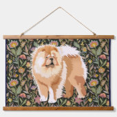 IMPRESSIONIST red chow wall tapestry wood topped Wandteppich Mit Holzrahmen (Vorne)